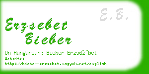 erzsebet bieber business card